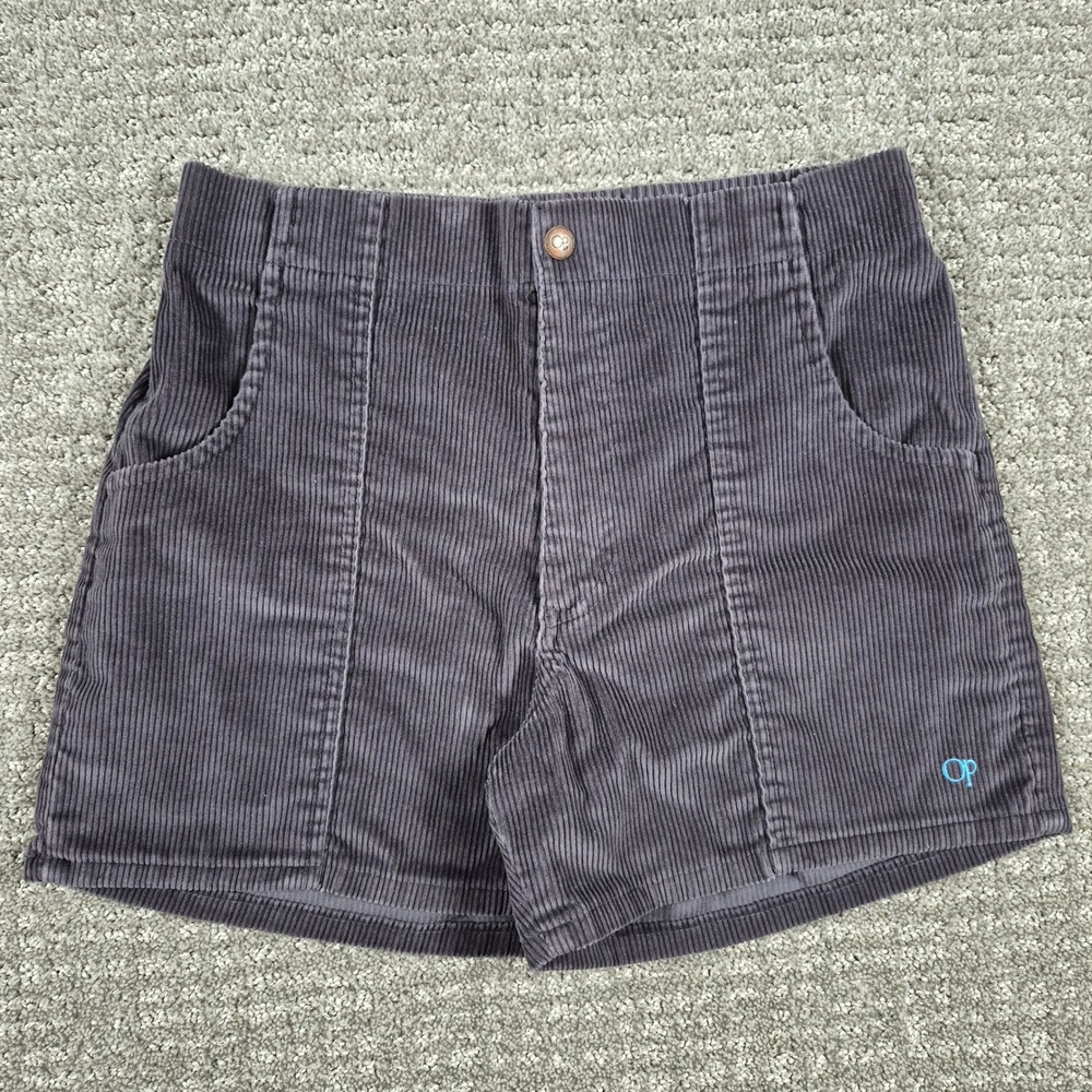 Vintage Ocean Pacific OP Corduroy Shorts Mens 33 Gray Surf Skate 80s 90s